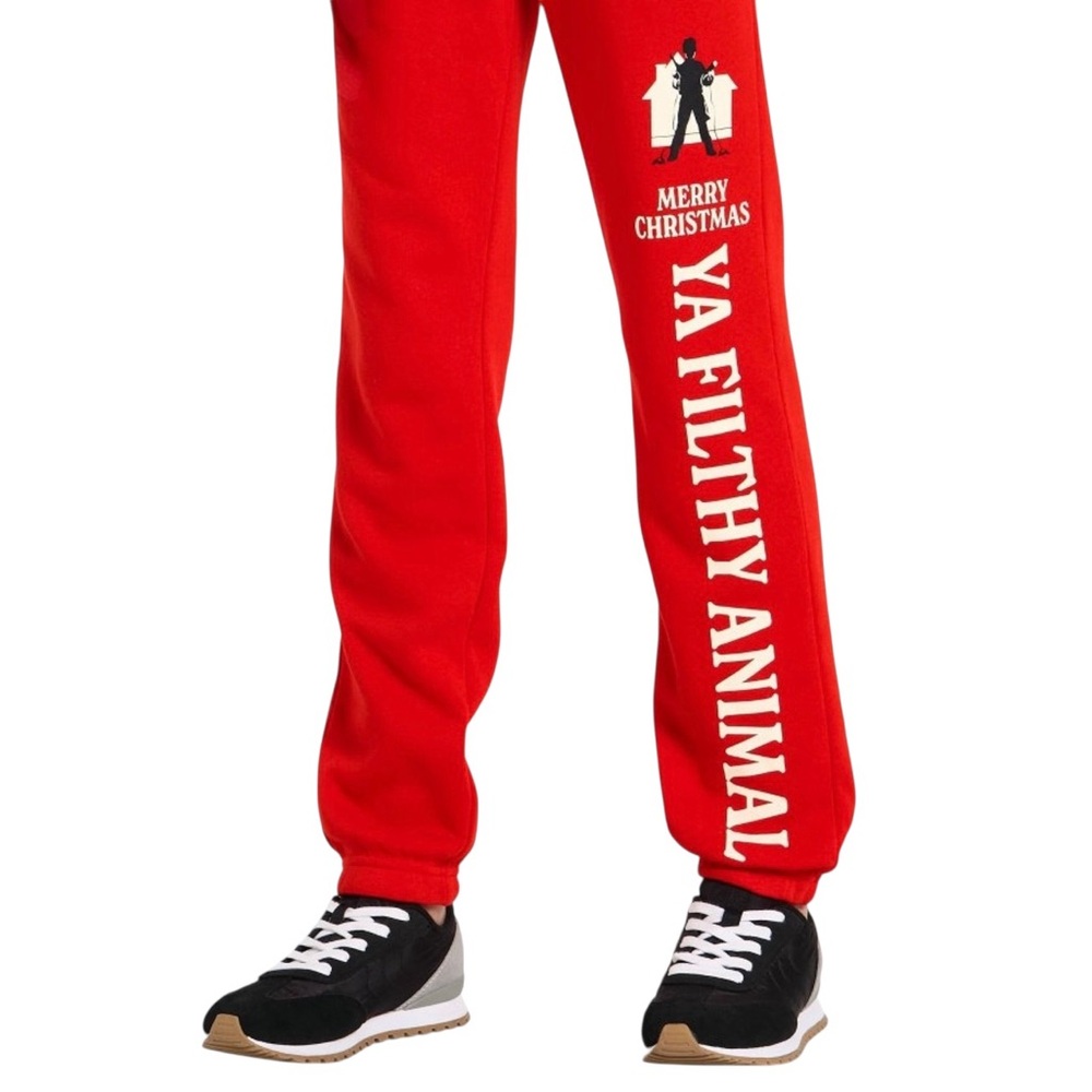 Home Alone Merry Christmas You Filthy Animal Fleece Joggers Medium - Picture 2 of 3